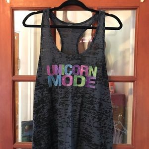 SoRock Shop Unicorn Mode Black Burnout Racerback